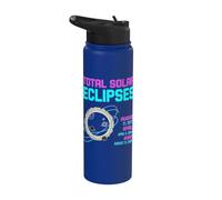 Eclissi solare totale 2017 2024 2026 Astronomia Evento Celeste Stainless Steel Insulated Water Bottle