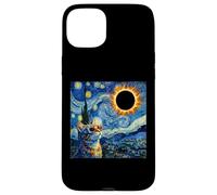 Eclissi Solare Totale Gatto 2026 Notte Stellata Van Gogh Custodia per iPhone 15 Plus