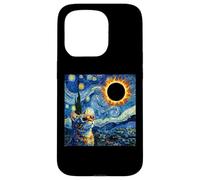 Eclissi Solare Totale Gatto 2026 Notte Stellata Van Gogh Custodia per iPhone 15 Pro