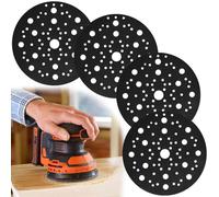 Eclove 4 Pz. Proteggi Platorello Ø 150 mm 70 Fori, Tamponi di Interfaccia per Dischi Abrasivi con Rivestimento in a Strappo per Levigatrice Orbitale, Tamponi per Protezione di Levigatura e Lucidatura