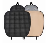 Eclove Cuscino per Sedile Auto Elegante, Cuscino Sedile Auto Anteriore in Pelle, Cuscini per CarTraspirante, Cuscino Autos Guidatore Antiscivolo, per Maggior Parte Delle Autos (Nero, 50×50 cm)
