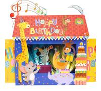 Ecloverlife Biglietto di compleanno musicale, biglietto di compleanno pop-up con luci colorate e busta, simpatico biglietto di compleanno per ragazzi, ragazze, figli e figlie