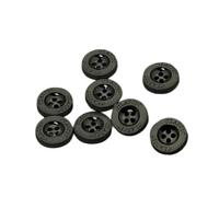 EcLusE 10 Bottoni in Resina da 11mm per Cucire Decorazioni per Abbigliamento, Polo in plastica con Perle, Camicia Nera, Accessori per Cucito Artigianale, 11mm.10 Pieces