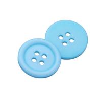 EcLusE Bottoni da Cucito Rotondi in Resina Scrapbooking Bottoni in Tinta Unita in Colore Misto per Vestiti Fai da Te, Bambole, Accessori per Indumenti Artigianali, Azzurro, 15mm 50pcs