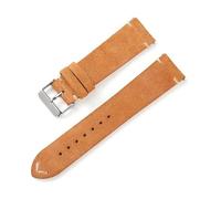 EcLusE Cinturini per orologio in morbida pelle scamosciata Cinturino da polso a sgancio rapido Cinturino in pelle di mucca Braccialetti universali,Marrone chiaro,18mm