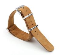 EcLusE Cinturino per orologio in vera pelle scamosciata retrò, cinturino sportivo per orologio, accessorio per orologio,Marrone chiaro,20mm