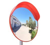 ECM-60o Specchio convesso flessibile da traffico, diametro 60 cm, per la sicurezza in strada e per i negozi, con staffa di fissaggio regolabile per palo da 48 mm