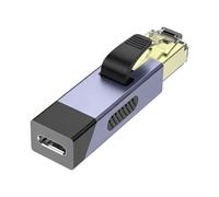 ECMQS Accesso Ethernet compatto RJ45 Tipo C Converter | Alloggiamento in lega di alluminio, collegamento dati Gigabit, Compagno portatile da scrivania in viaggio, riunioni
