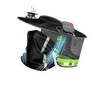 ECMQS Accessorio per cappello rigido con dettagli riflettenti | Componenti del ventilatore per la copertura del viso e del collo per attività all'aperto