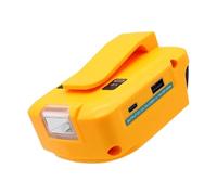 ECMQS Adattatore di ricarica a clip, DW | Connessioni USB A e tipo C, luce di visione LED, modulo di alimentazione di emergenza alimentato a batteria ovunque
