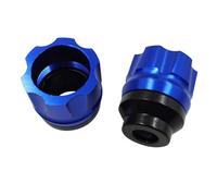 ECMQS Anti Crash Protector, lega di alluminio Slider Cup Crash, blu | 1 paio di accessori per moto, scooter elettrico, antiurto, installazione accessori per moto
