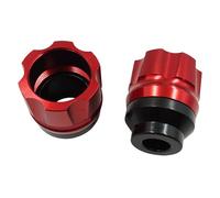 ECMQS Anti Crash Protector, lega di alluminio Slider Cup Crash, rosso | 1 paio di accessori per moto, scooter elettrico, antiurto, installazione accessori per moto