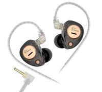 ECMQS Auricolari ergonomici da gioco con doppia dinamica, trasparenti, A | Migliora la risposta dei bassi con una vestibilità comoda, auricolari isolanti per audiofili da gioco
