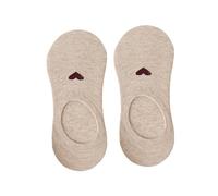 ECMQS Calze elastomeriche, persist, Lovely Heart, kaki | Trasporto dell'umidità, cotone, tecnologia Remain Heel, motivo a cuore, vestibilità casual segreta, ventilata, comfort