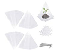 ECMQS Campane da giardino trasparenti per coprire piantine e creare un ambiente protettivo, riutilizzabili, per la prevenzione degli uccelli, per favorire la crescita