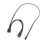 ECMQS Cavo adattatore per intestazione computer desktop a 9 pin | Estensore del pannello frontale a 9 pin con ramo separato del pulsante di accensione per il montaggio aperto