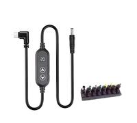 ECMQS Cavo di alimentazione di backup del router dalla sorgente PD, C | Da tipo C a DC5, 5 x 2,5 mm, regolazione dell'uscita regolabile, controllo guidato sullo schermo, pronto per il viaggio