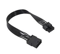 ECMQS Cavo di prolunga PCIe a 8 poli con stagno, nero, 50 cm | PVC ignifugo per un'alimentazione sicura della scheda grafica e una resistenza ridotta in caso di carico elevato