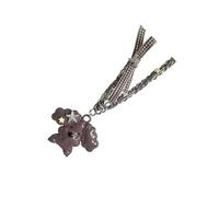 ECMQS Ciondolo moderno per cani, catena clavice, lega, misto tessuto, collana delicata regolabile, per collana tutti i giorni, in tessuto misto metallo