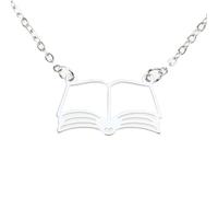 ECMQS Collana alla moda con ciondolo a forma di libro cavo, per la stagione della laurea, lunghezza della catena regolabile, adatta per varie occasioni per occasioni speciali