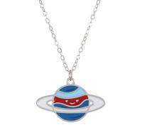 ECMQS Collana alla moda con ciondolo a forma di pianeta in lega, perfetta per il collo, ornamento per il collo, per uso quotidiano, data, collana con pianeta alla moda