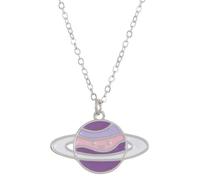 ECMQS Collana alla moda con ciondolo a forma di pianeta in lega, perfetta per il collo, ornamento per il collo, per uso quotidiano, data, collana con pianeta alla moda