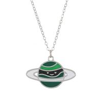 ECMQS Collana alla moda con ciondolo a forma di pianeta in lega, perfetta per il collo, ornamento per il collo, per uso quotidiano, data, collana con pianeta alla moda