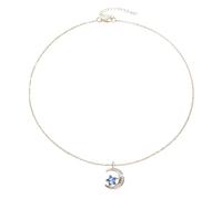 ECMQS Collana con ciondolo a forma di stella con zirconi per gli innamorati | Collana in rame con catena regolabile per uso quotidiano e serale, comoda per tutto il giorno e abiti eleganti
