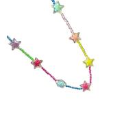 ECMQS Collana con ciondolo a forma di stella, multicolore, elegante, regalo di compleanno per voi, dopamina stella, necklace, come descritto, come descritto