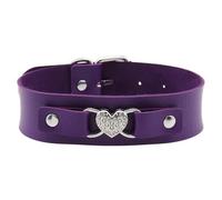 ECMQS Collana in pelle leggera e larga, regolabile | Comoda collana in pelle con chiusura regolabile per colli delicati e gite nel tempo libero