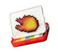 ECMQS Color Matching Peg Game Set, Rosso | Puzzle da 480 pezzi con custodia per progetti di viaggio e uso domestico