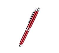ECMQS Compacts - Penna a sfera con pennino capacitivo, colore: Rosso | Lampada LED integrata per uso esterno con capacità di scrittura per applicazioni aziendali e didattiche