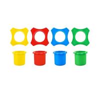 ECMQS Copertura in spugna per microfono, facile manutenzione, giallo, rosso | spugna spessa, assorbimento degli urti, facile manutenzione, compatibilità universale, uso frequente, pubblico