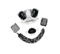 ECMQS Copricapo Up con rivestimento in tessuto | Accessori in morbido tessuto per feste a tema, servizi fotografici, giochi di ruolo, ritratti, feste a tema
