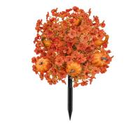 ECMQS Decorazione da giardino a forma di zucca, viola | Decorazione floreale artificiale con inserto a terra per esterni, per cortile, presentazione stagionale
