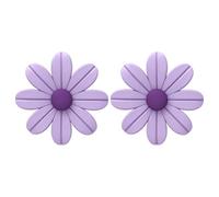 ECMQS Decorazione per cuffie in silicone a forma di fiore, 1, stami viola | Decorazioni per cuffie in morbido silicone per gli amanti della musica, silicone delicato sulla pelle e rimuovere