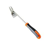 ECMQS Diserbante multiuso da giardino con 4 denti e 2 estremità a dente, pala permanente per un efficace controllo dell'erba, estrattore di radici per cespugli