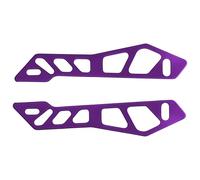 ECMQS Fast Attach - Supporto per parabrezza moto, colore: Viola | Staffe sinistra e destra di alluminio con la costruzione scanalata del piatto per i viaggi su strada DFZJ-006