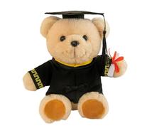 ECMQS Giocattolo a forma di orso dei cartoni animati, nero e giallo | Cappello da addio al celibato, regalo di laurea per scuola, souvenir fotografico 2026