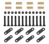ECMQS Hardware di collegamento della boccola e del gancio del rimorchio | 8 pezzi accoppiamento, parti metalliche, 9/16-18 X 3 bulloni, dadi di bloccaggio, gruppo pacchetto di servizio sospensione