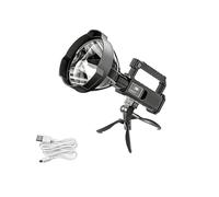 ECMQS Lampada Portatile per Esterno, Ricaricabile Palmare W5119 | Impermeabile a lungo raggio per un'illuminazione sicura in ambienti bui, palmare ricaricabile luminoso per uso in campeggio