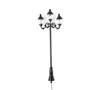 ECMQS Lanterne stradali in miniatura, accessori per la casa delle bambole, per giochi di ruolo, può essere illuminata, tripla, luce calda e fredda, lanterna stradale per casa delle bambole
