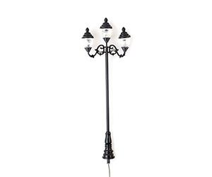 ECMQS Lanterne stradali in miniatura, accessori per la casa delle bambole, per giochi di ruolo, può essere illuminata, tripla, luce calda e fredda, lanterna stradale per casa delle bambole
