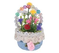 ECMQS Modellhaus Letto Scala 1:12 Piccolo Flower Basket | Mobili da camera da letto in miniatura realistici per case da collezione, design dettagliato per la casa delle bambole e