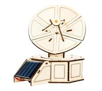 ECMQS Modello di visualizzazione solare rotante | Progetto di assemblaggio scientifico in legno per lezioni in aula, giocattolo educativo pratico per studenti
