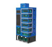 ECMQS Modello realistico di edificio urbano in scala 1/150 per sabbia, blu | Repliche della costruzione del paesaggio della città per la decorazione della tavola della sabbia, modello dettagliato di