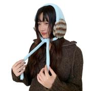 ECMQS Paraorecchie alla moda in pile corto con morbido | Paraorecchie alla moda in pile corto, da donna, regalo di Natale e Capodanno