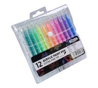 ECMQS Pennarelli da disegno con custodia trasparente, 12 colori | Punta extra fine per apprendimento artistico e disegno dettagliato, appunti creativi ed esercizi di scrittura