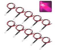 ECMQS Perla compatta per lampada con fili finiti, B | Lampada da superficie da 5 mm per l'assemblaggio di prototipi, lavori di hobby, uso in classe, set da 10 pezzi