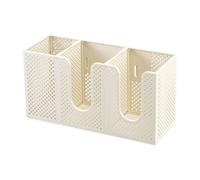 ECMQS Portasse, bianco | Organizer con 3 scomparti per bicchieri di carta, coperchi e cannucce, angolo caffè e bancone della sala pausa